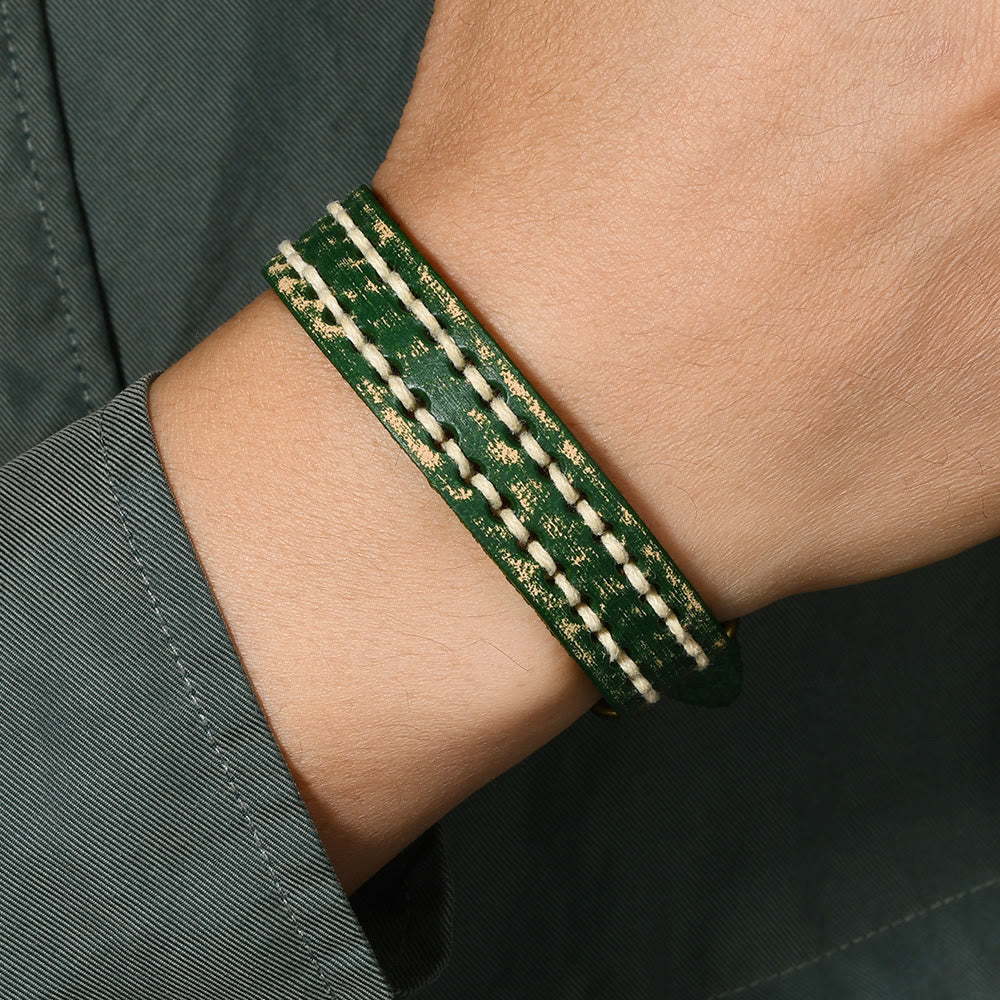 Foviel Vintage Leder verstellbare Schnalle stärken Armband