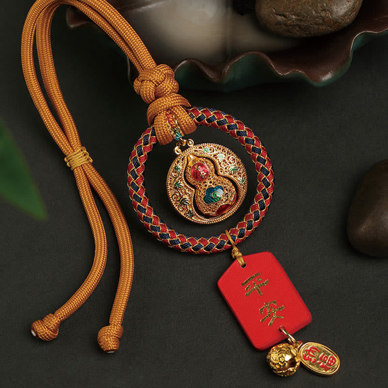 Foviel Gourd Fu Character Safe And Well Fortune Car Hanging Decoration
