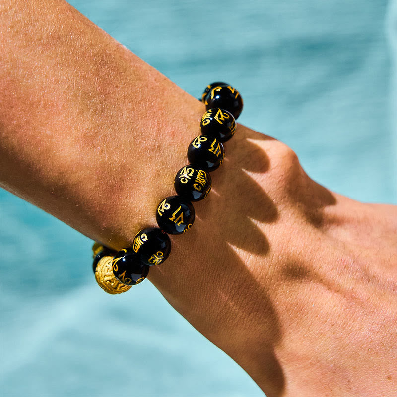 Foviel FengShui PiXiu Obsidian Wealth Bracelet