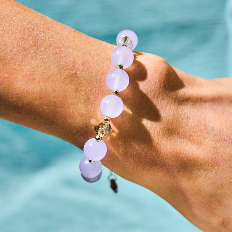 Foviel Blau Kristall Amethyst Sun Stone grüner Aventurin spirituell Armband