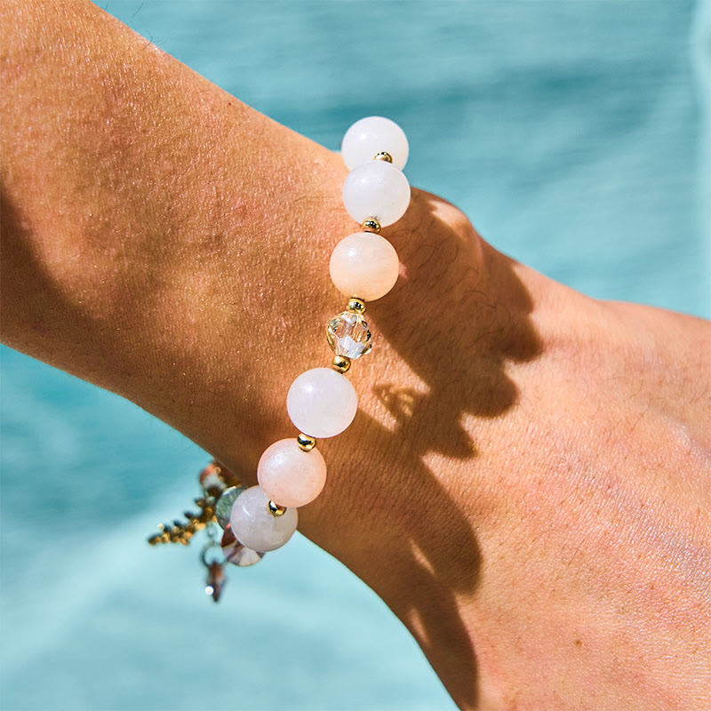 Foviel Blau Kristall Amethyst Sun Stone grüner Aventurin spirituell Armband