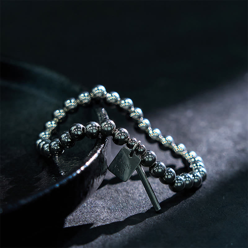 Foviel Titan Stahl Good Glück Balance Armband