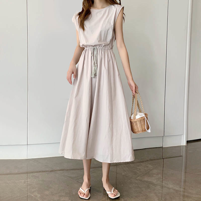 Buddha Stones Casual Eastic Waist Drawstring Design Short Sleeve Midi Dress - AntiqueWhite - US8-10,UK/AU12-14,EU40-42 (2XL) - image 24