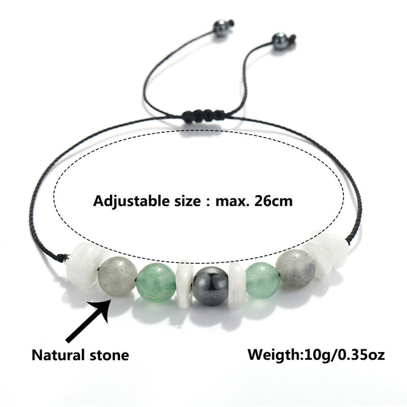 Foviel Menopause Labradorite Green Aventurine White Moonstone Healing Bracelet