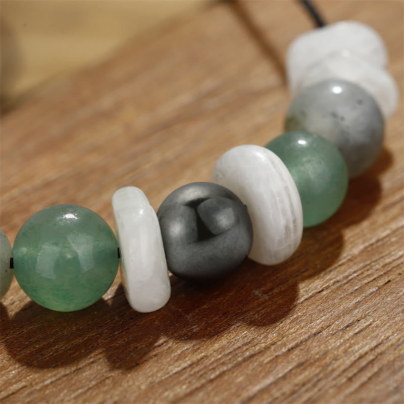 Foviel Menopause Labradorite Green Aventurine White Moonstone Healing Bracelet
