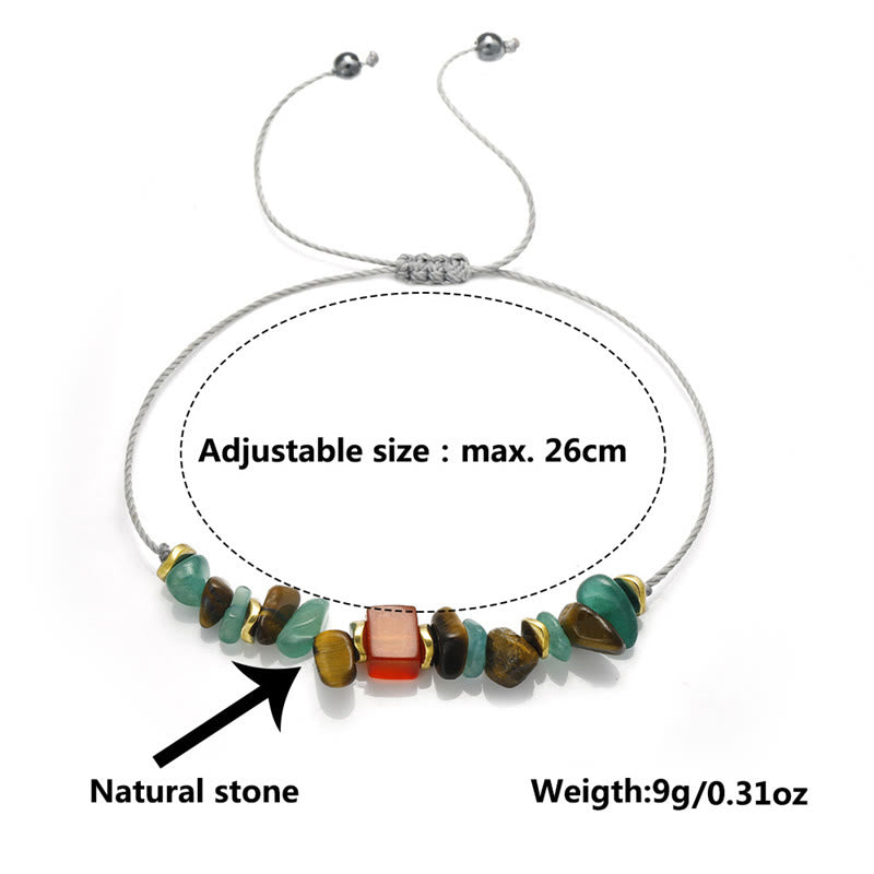 Foviel Sie können es tun grüner Aventurin Tigerauge Karneol Glück Armband
