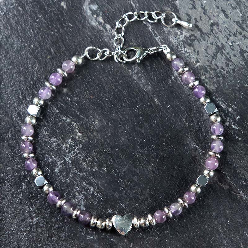 Buddha Stones Natural Stone Amazonite Amethyst Lazurite Rose Quartz Heart Positive Balance Bracelet - image 10