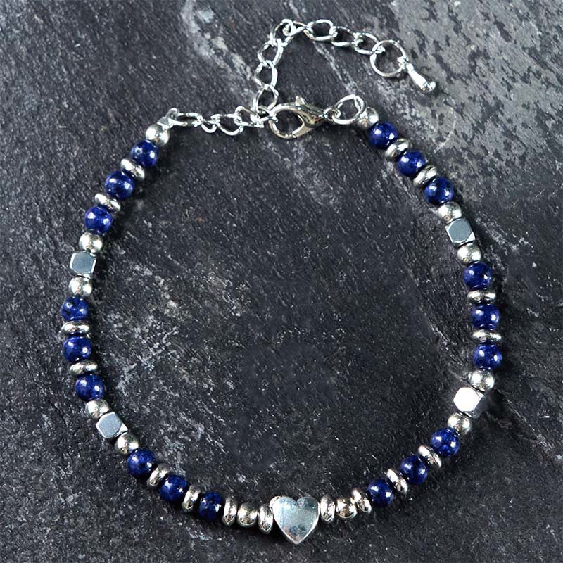 Buddha Stones Natural Stone Amazonite Amethyst Lazurite Rose Quartz Heart Positive Balance Bracelet - image 15