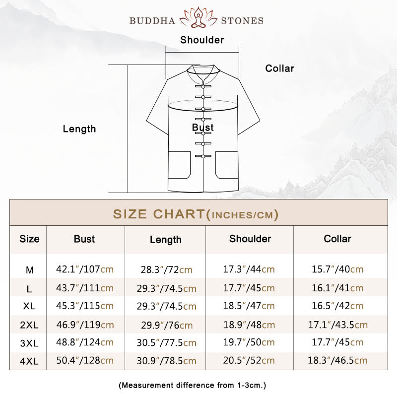 Foviel einfarbig Color Frog-Button Tang Anzug traditionelle Baumwolle Leinen Kurzarm Top Hose Bekleidung Herren-Set
