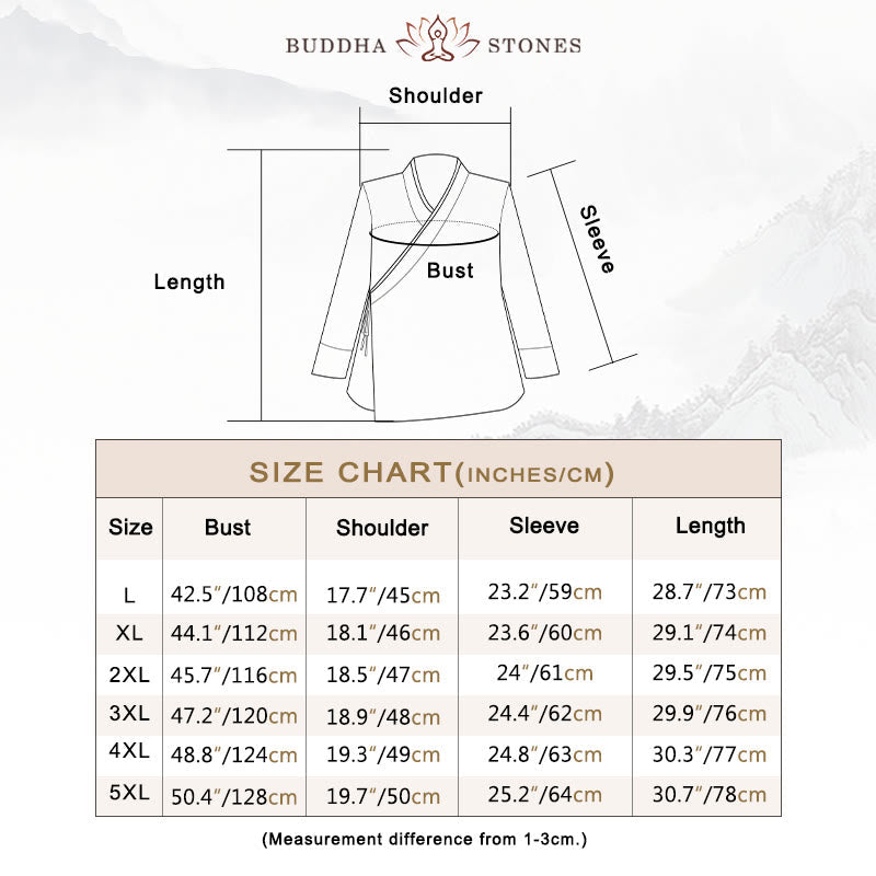 Foviel Solid Color Half Frog-button Tang Suit Cotton Linen Men's Jacket Shirt