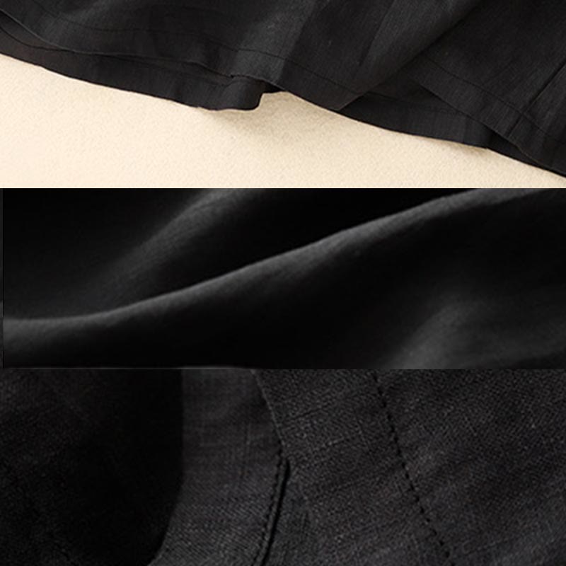 Buddha Stones Casual Short Sleeve Bowknot Tie Straps Women's Midi Dress With Pockets - image 11