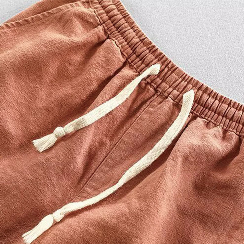 Buddha Stones Drawstring Elastic Waist Men's Shorts With Pockets - image 9