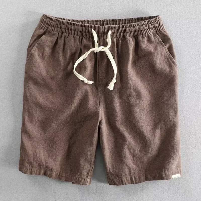 Buddha Stones Drawstring Elastic Waist Men's Shorts With Pockets - SaddleBrown - US/UK/AU40,EU50 (3XL) - image 4