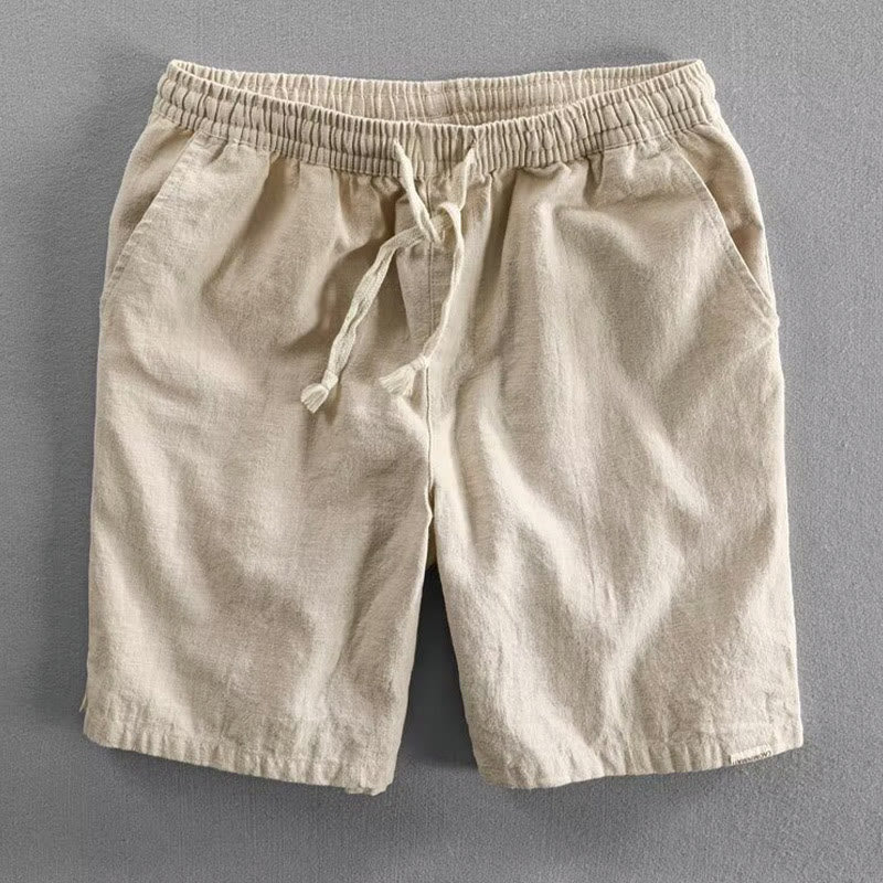 Buddha Stones Drawstring Elastic Waist Men's Shorts With Pockets - Cornsilk - US/UK/AU40,EU50 (3XL) - image 12