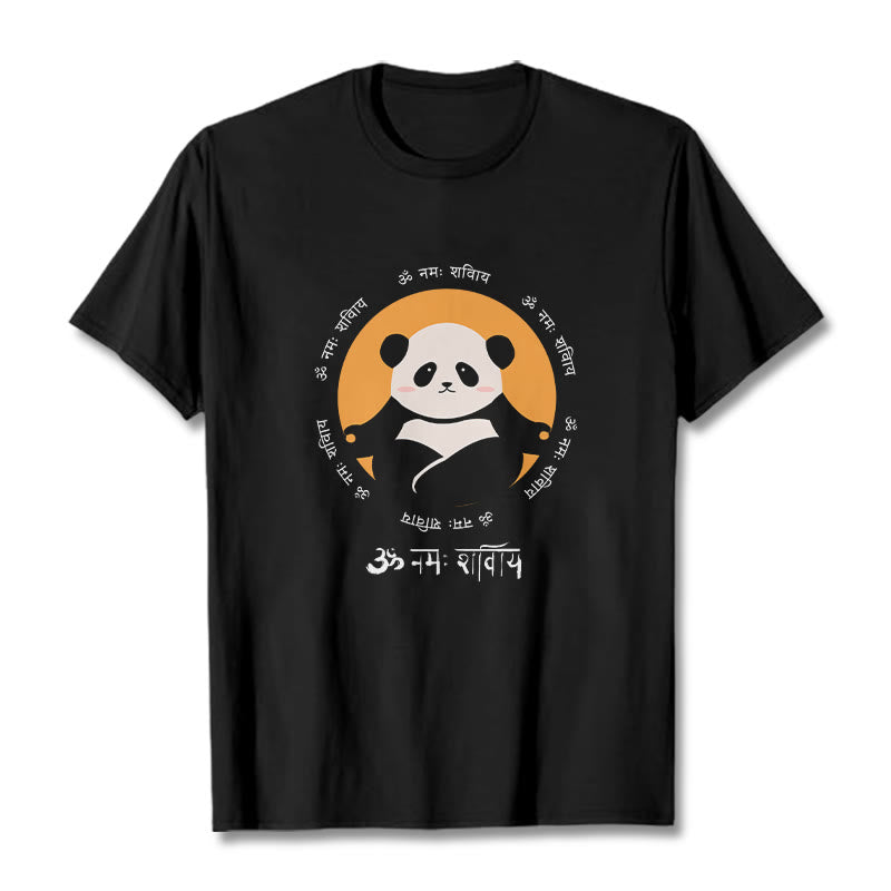 Foviel Panda Sanskrit Namah Shivaya Tee T-shirt