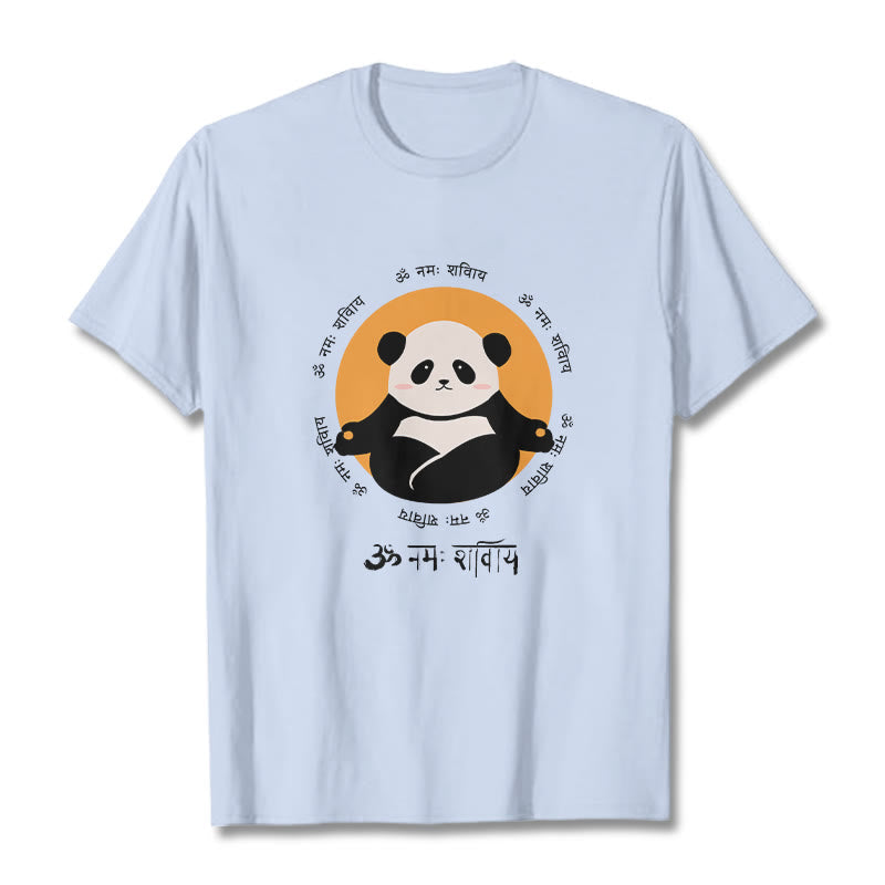Foviel Panda Sanskrit Namah Shivaya Tee T-shirt