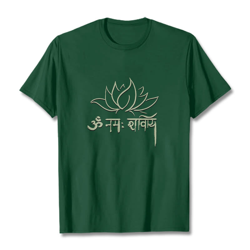 T-shirt Foviel Lotus Sanskrit Namah Shivaya