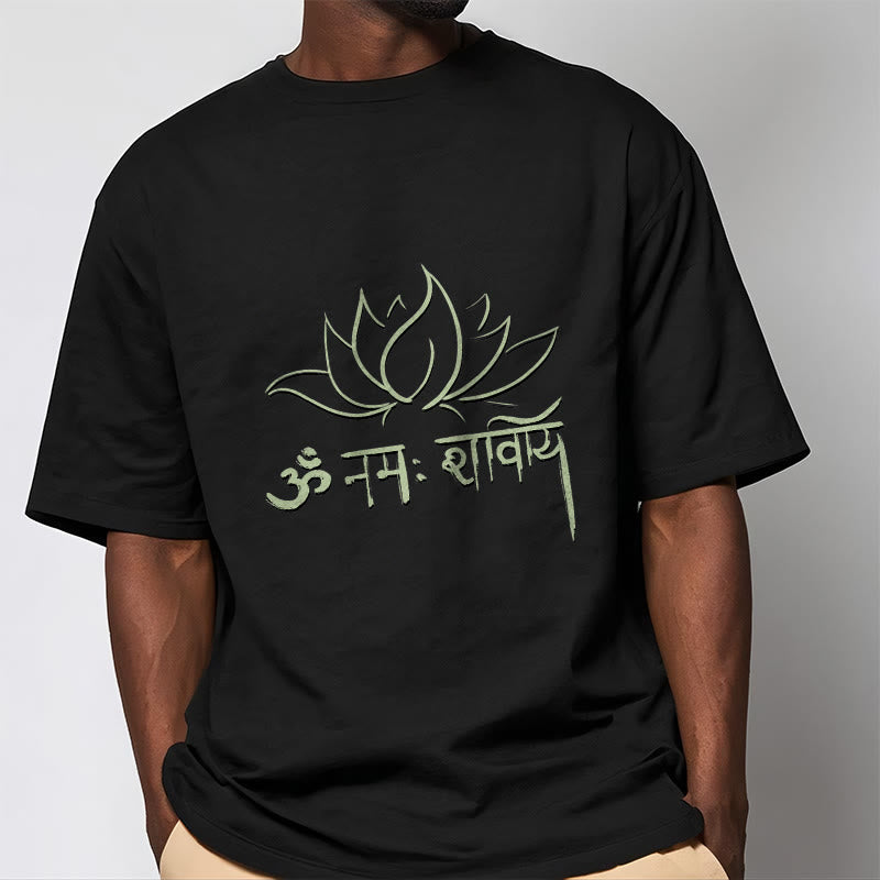 Foviel Lotus Sanskrit Namah Shivaya Tee T-Shirt