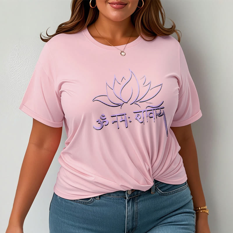 Foviel Lotus Sanskrit Namah Shivaya Tee T-Shirt