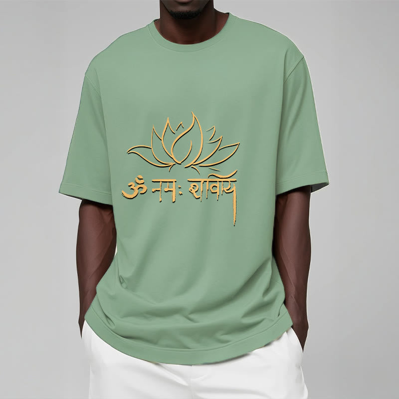 Foviel Lotus Sanskrit Namah Shivaya Tee T-Shirt