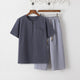 Camiseta gris pizarra y pantalón azul acero claro / US/UK/AU36,EU46 (L)