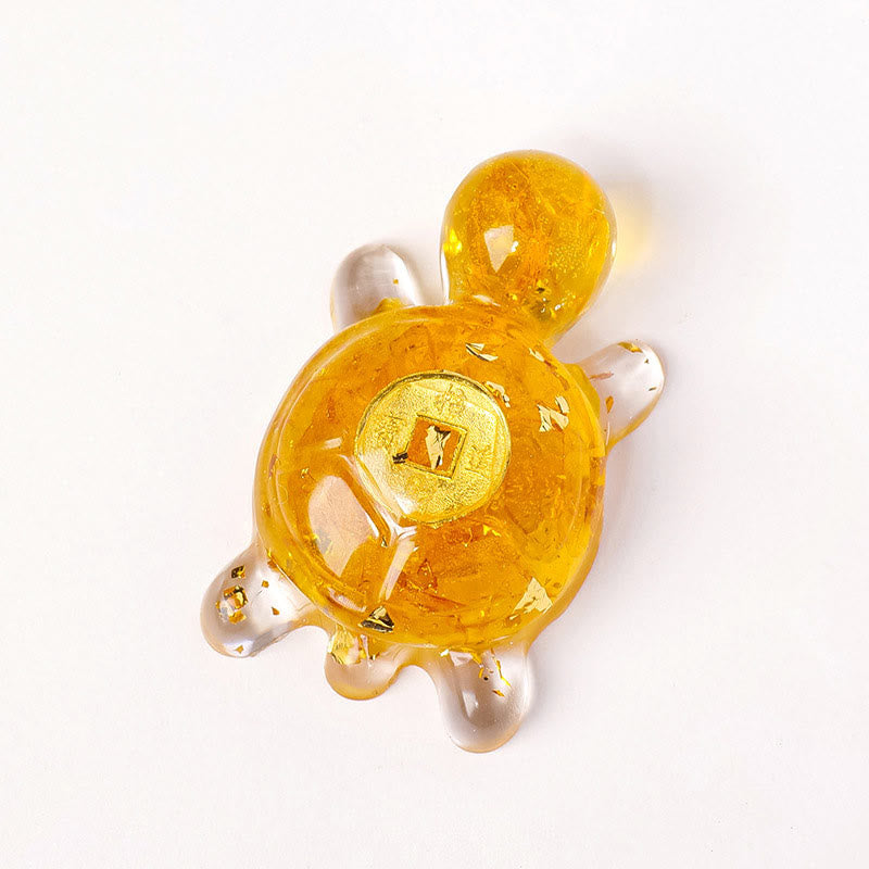 Foviel Kleine Verschiedene Kristall Grün Aventurine Amethyst Schildkröte Kupfer Münzen Glück Wohndekoration