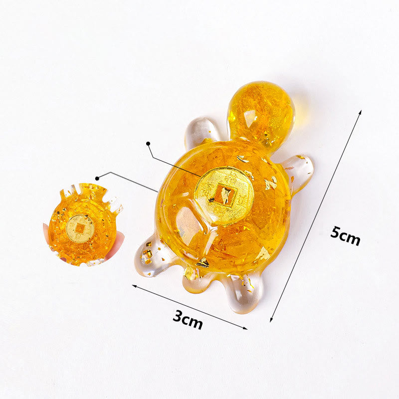 Foviel Kleine Verschiedene Kristall Grün Aventurine Amethyst Schildkröte Kupfer Münzen Glück Wohndekoration