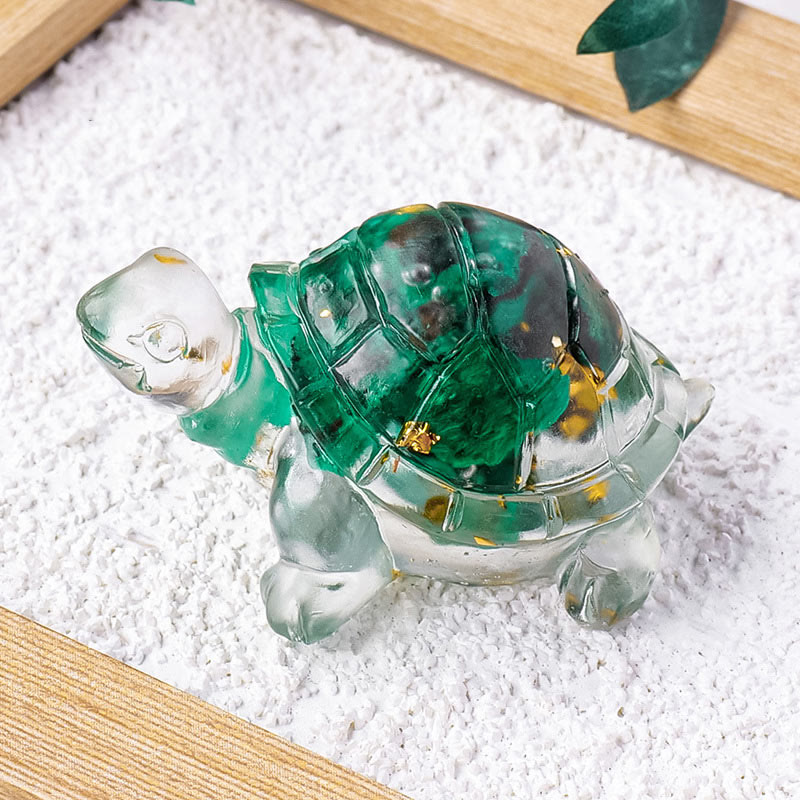 Foviel Verschiedene Stein Citrin Grün Aventurine Amethyst Mini Schildkröte Wohlstand Wohndekoration