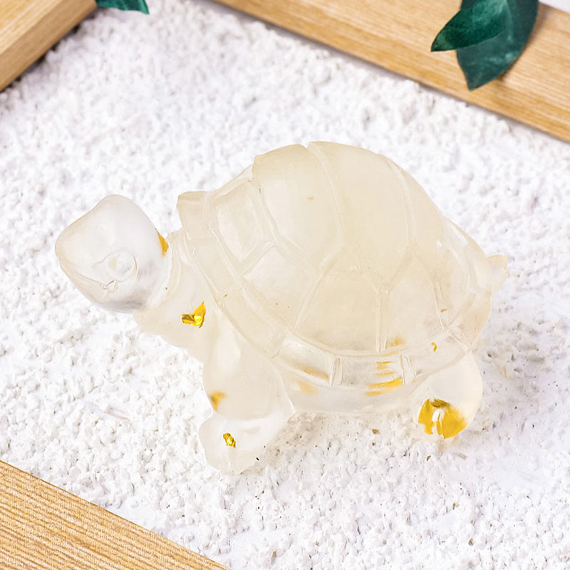 Foviel Verschiedene Stein Citrin Grün Aventurine Amethyst Mini Schildkröte Wohlstand Wohndekoration