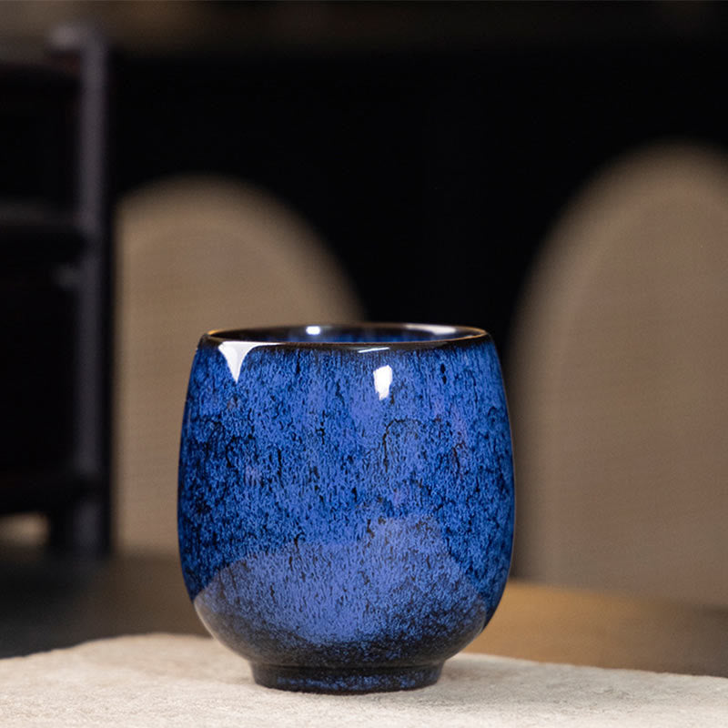 Foviel Handgefertigte kleine chinesische Jianzhan Kiln ändern Keramik Teebecher Kung Fu Teebecher 150ml