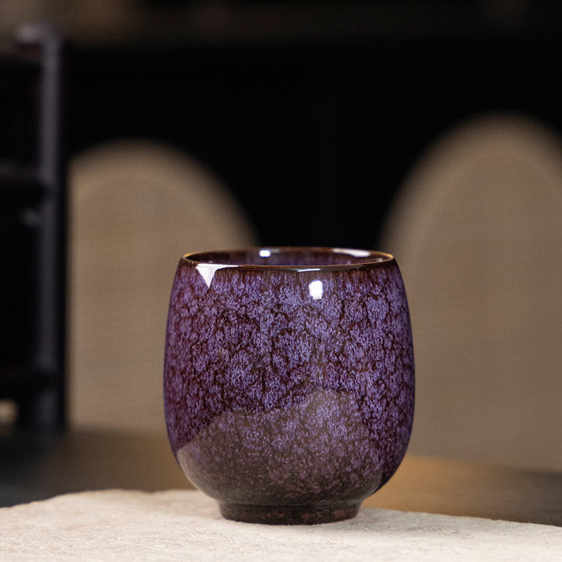 Foviel Handgefertigte kleine chinesische Jianzhan Kiln ändern Keramik Teebecher Kung Fu Teebecher 150ml