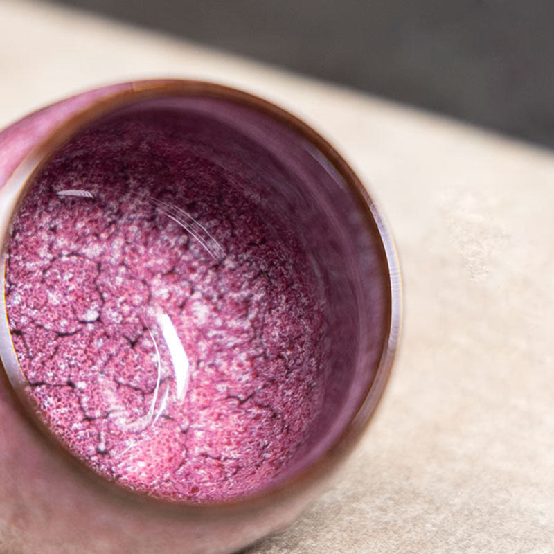Foviel Handgefertigte kleine chinesische Jianzhan Kiln ändern Keramik Teebecher Kung Fu Teebecher 150ml