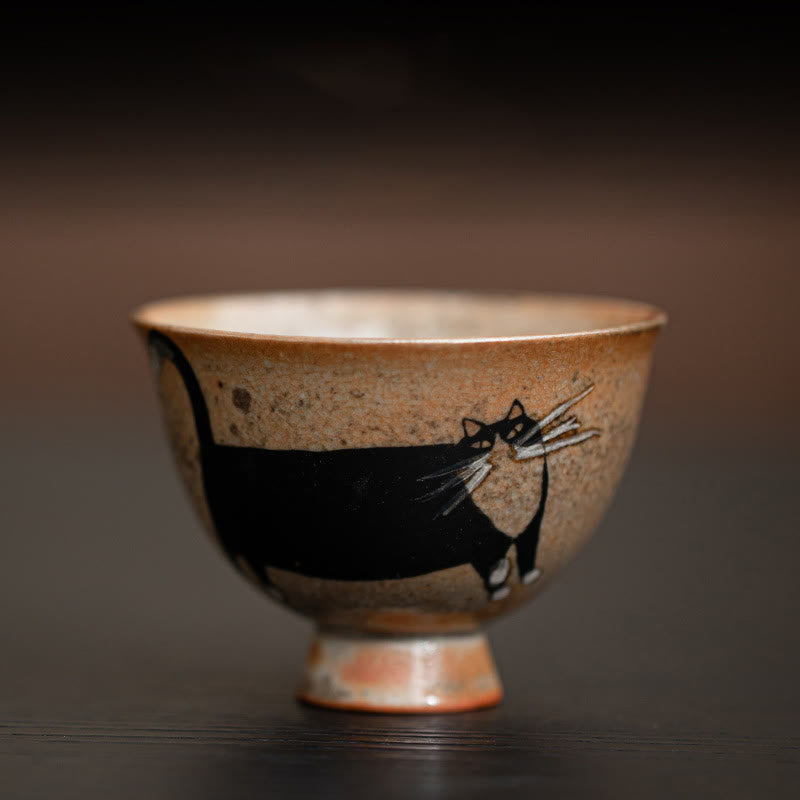 Tasse à thé Kung Fu Foviel petit chat mignon, 60 ml