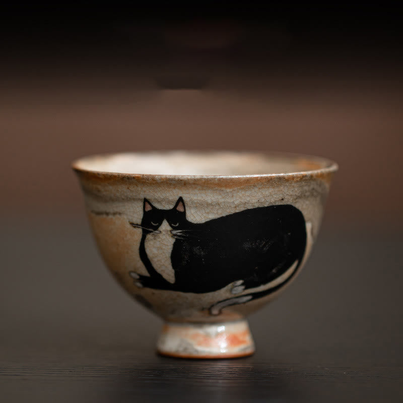 Tasse à thé Kung Fu Foviel petit chat mignon, 60 ml