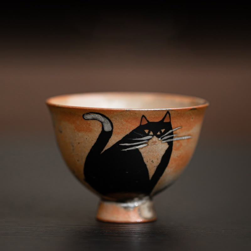Tasse à thé Kung Fu Foviel petit chat mignon, 60 ml