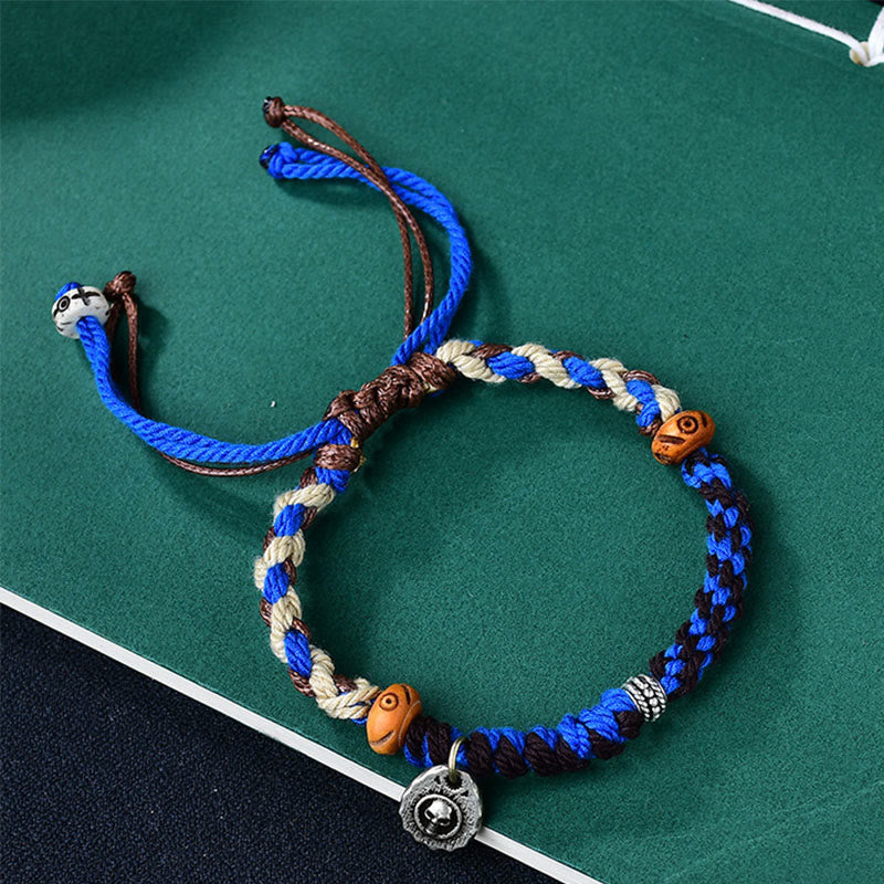 Bracelet porte-bonheur tibétain tressé à la main Foviel Garuda