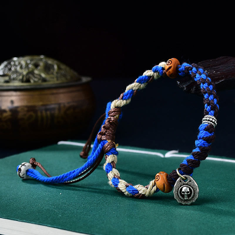 Bracelet porte-bonheur tibétain tressé à la main Foviel Garuda