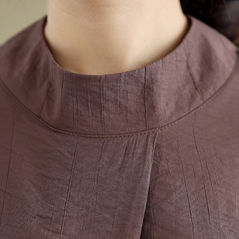Foviel Casual Plain Zurück Buttom Design Stand Halsband Damen Ärmellose Weste