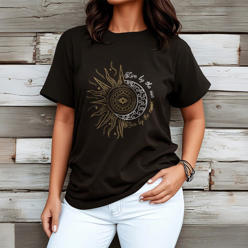 T-shirt Foviel Live By The Sun Love By The Moon