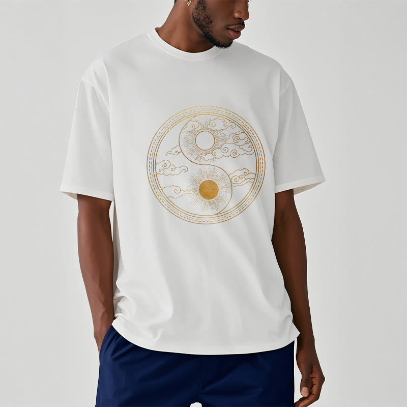 T-shirt Foviel Yin Yang Soleil Nuages de bon augure