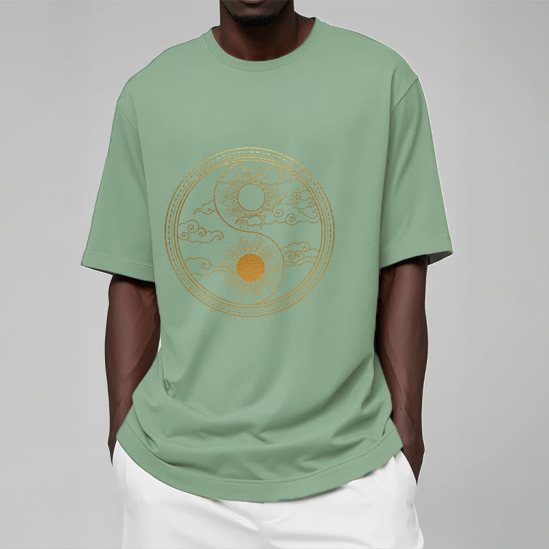 T-shirt Foviel Yin Yang Soleil Nuages de bon augure