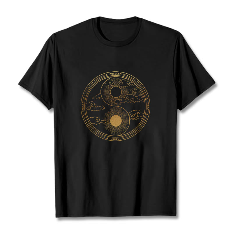 Foviel Yin Yang Sun Auspicious Clouds Tee T-shirt