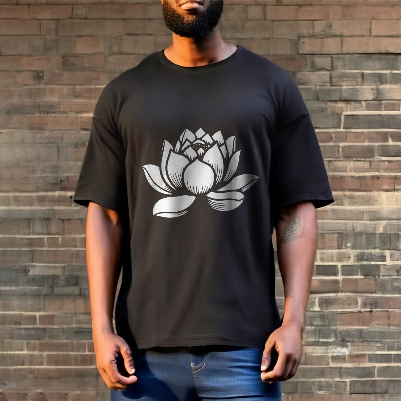 T-shirt Foviel motif fleur de lotus