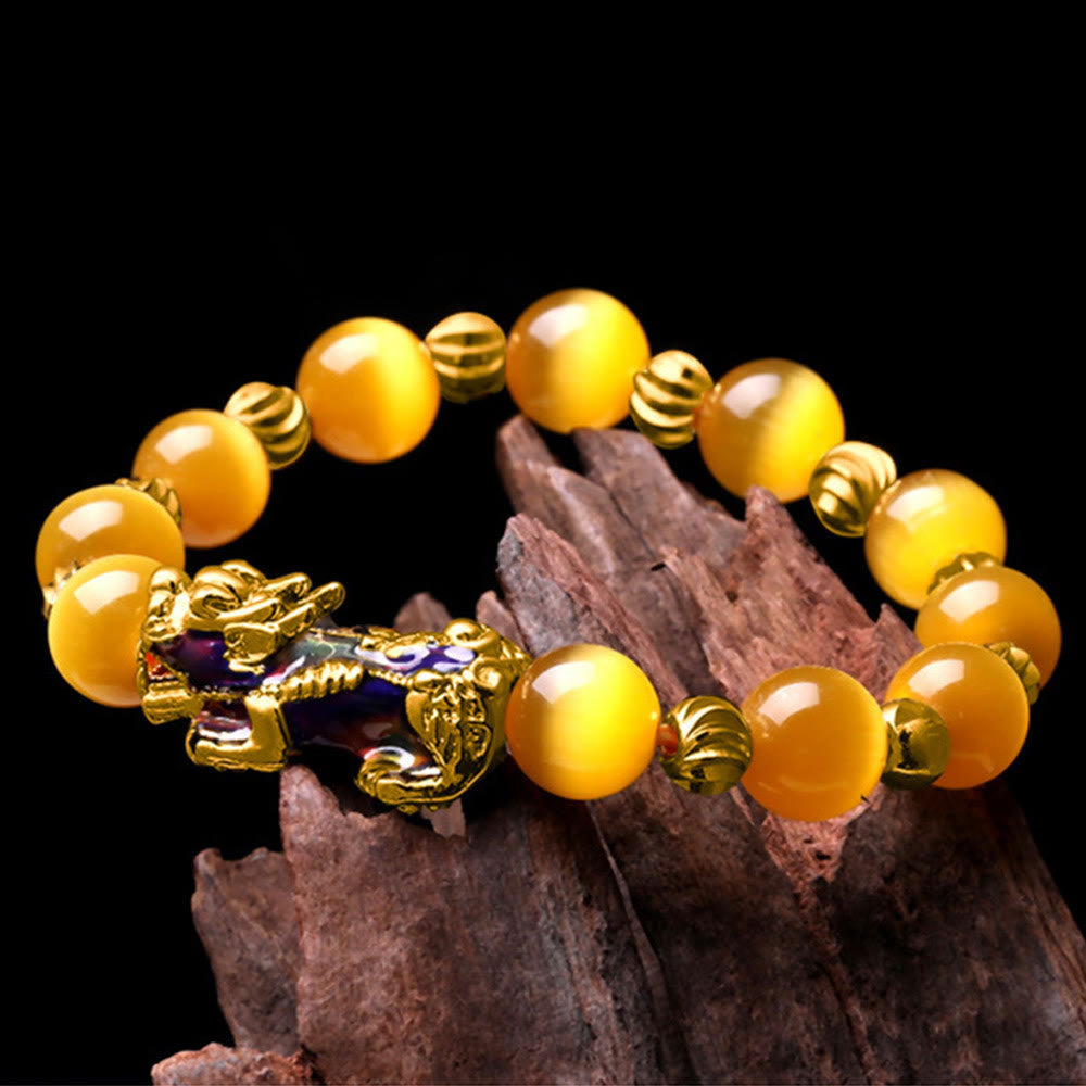 Foviel Cat Eye Color Change PiXiu Support Bracelet