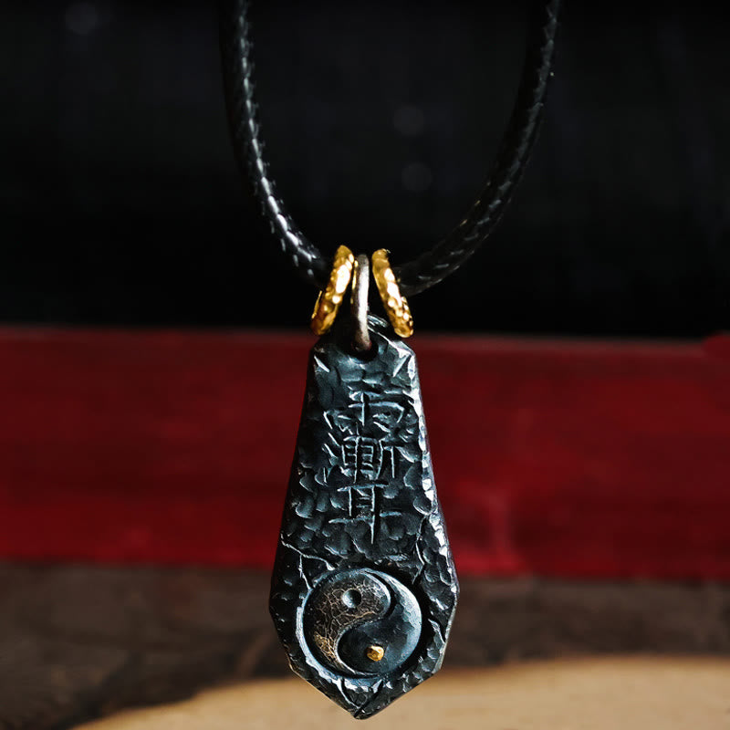 Foviel 999 Sterling Silver 24k Gold Big Dipper Yin Yang Design Harmony Necklace Pendant