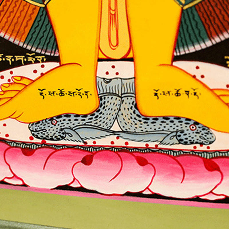 Peinture de Thangka tibétain Foviel, décoration artisanale de guérison (style aléatoire)