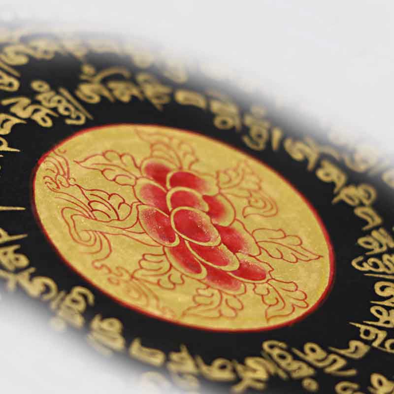 Foviel Tibetische Thangka Malerei Om Mani Padme Hum Schrift Handgemacht Dekoration (Random Stil)