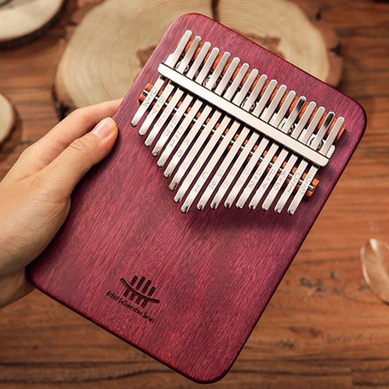 Foviel Kalimba 21 Tasten Daumen Klavier Peltogyne Holz Portable Finger Klavier