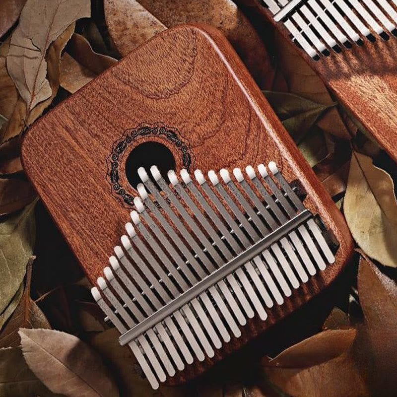Foviel 21 Keys Kalimba Thumb Piano Yellow Sandalwood Portable Finger Piano