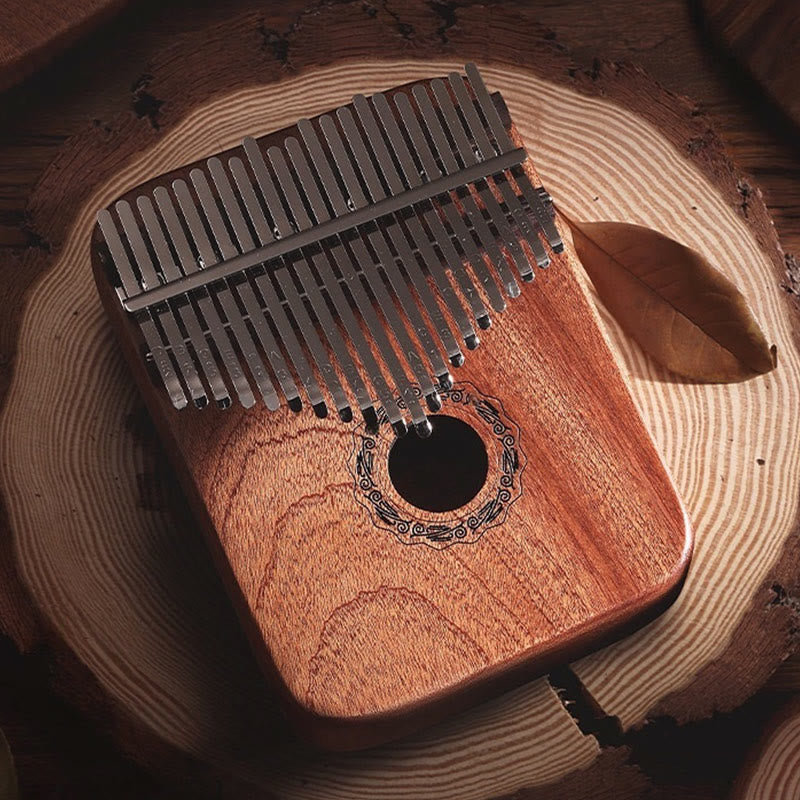 Foviel 21 Keys Kalimba Thumb Piano Yellow Sandalwood Portable Finger Piano
